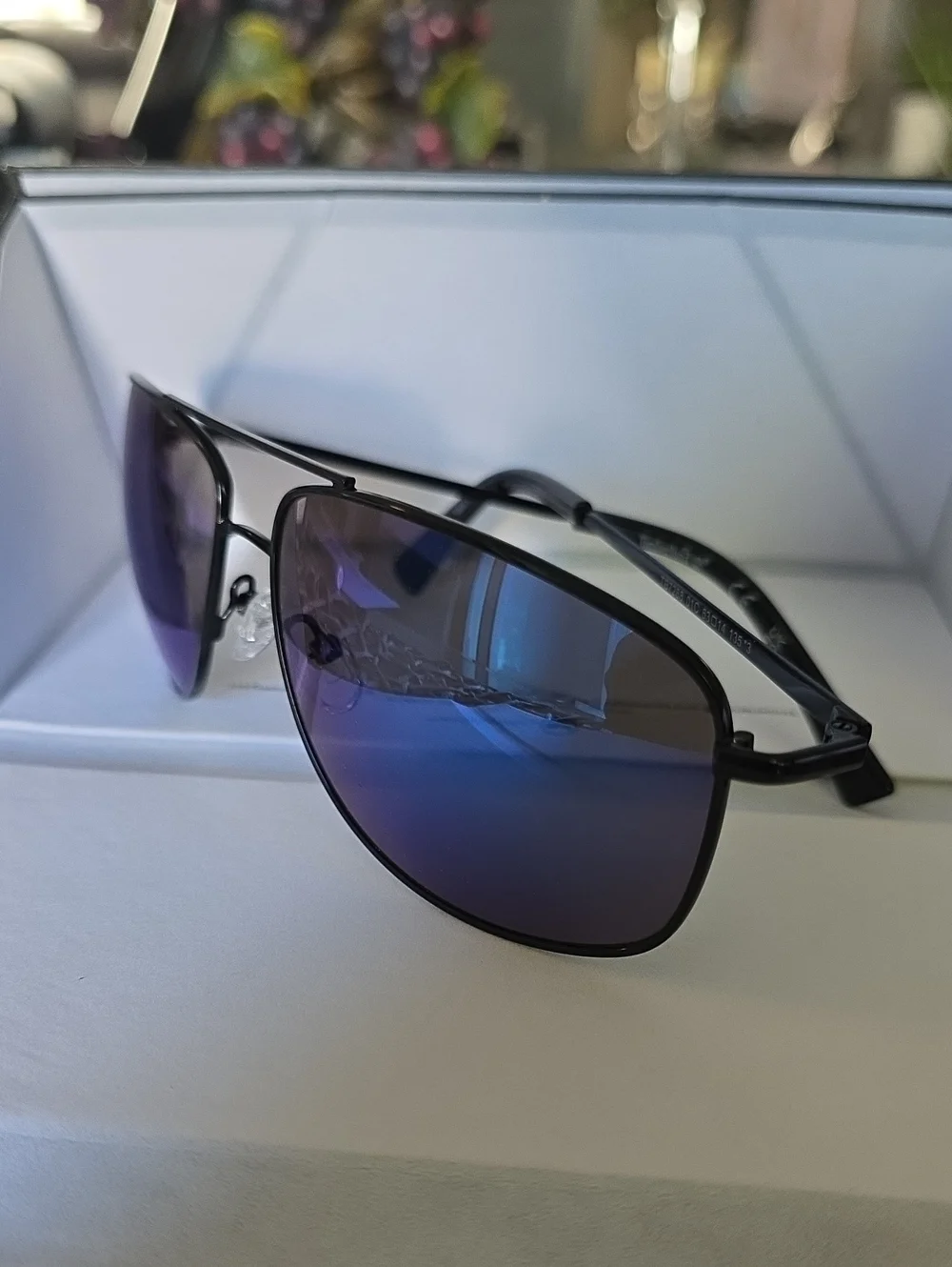 Timberland Black Sunglasses With Blue Lenses